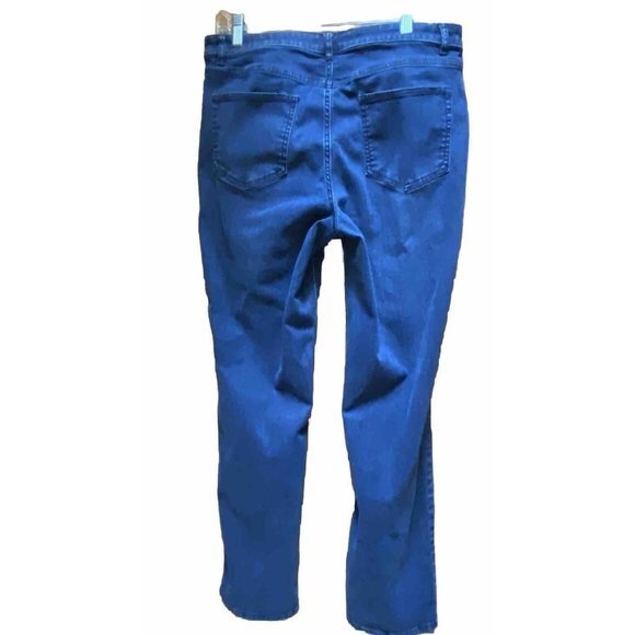 J Jill Denim Womens Dark‎ Wash Blue Smooth Fit Slim Ankle Jeans Size 12 - Picture 2 of 5